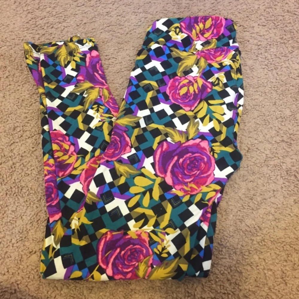 Lularoe OS floral leggings